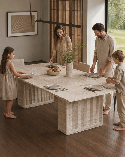 TERRA travertine dining table by DEKATO LIVING - image 1