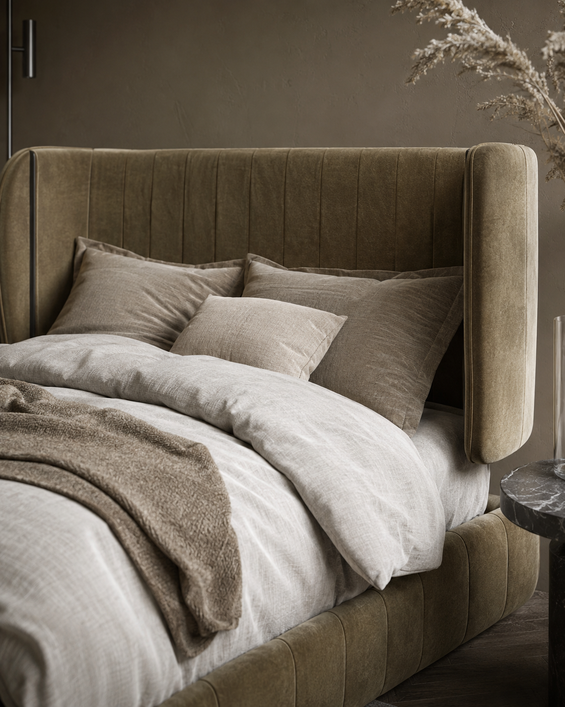 ONICE upholstered bed and foot stool by DEKATO LIVING - image 6