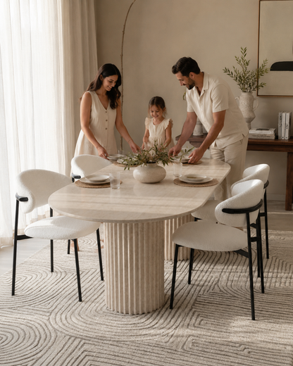 TODI travertine dining table by DEKATO LIVING - image 11