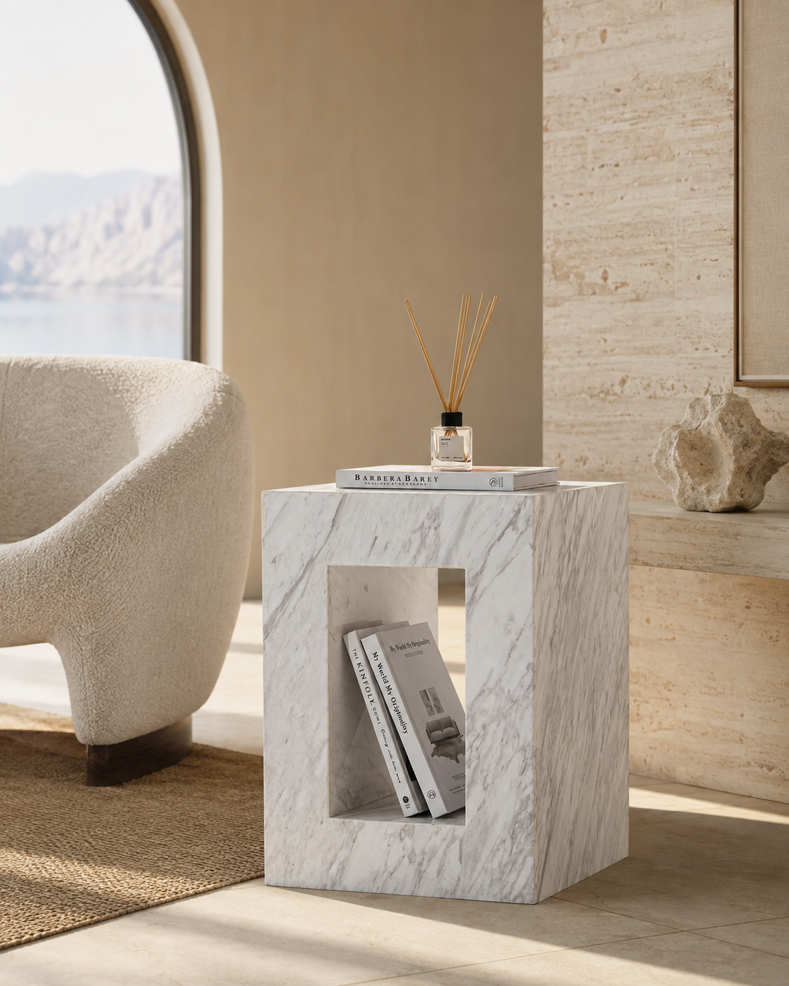 IBIZA natural stone side table - image 3