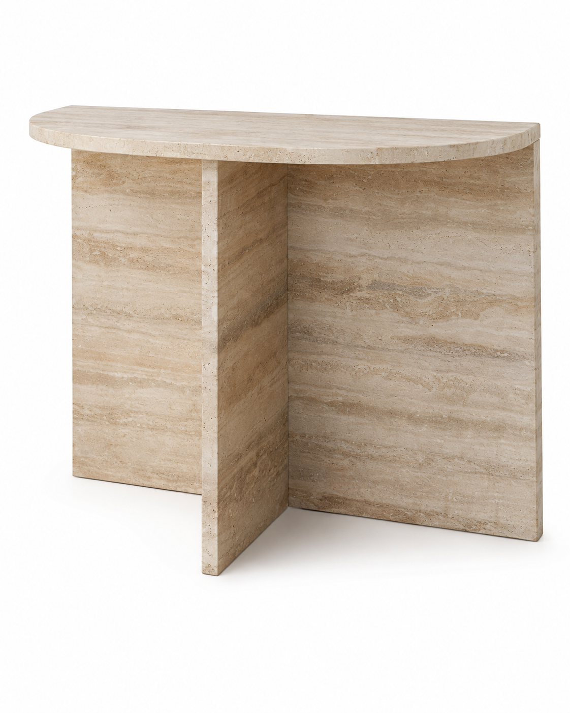 OPUS silver travertine console by DEKATO LIVING - image 1