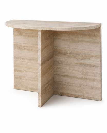 OPUS silver travertine console by DEKATO LIVING - image 1