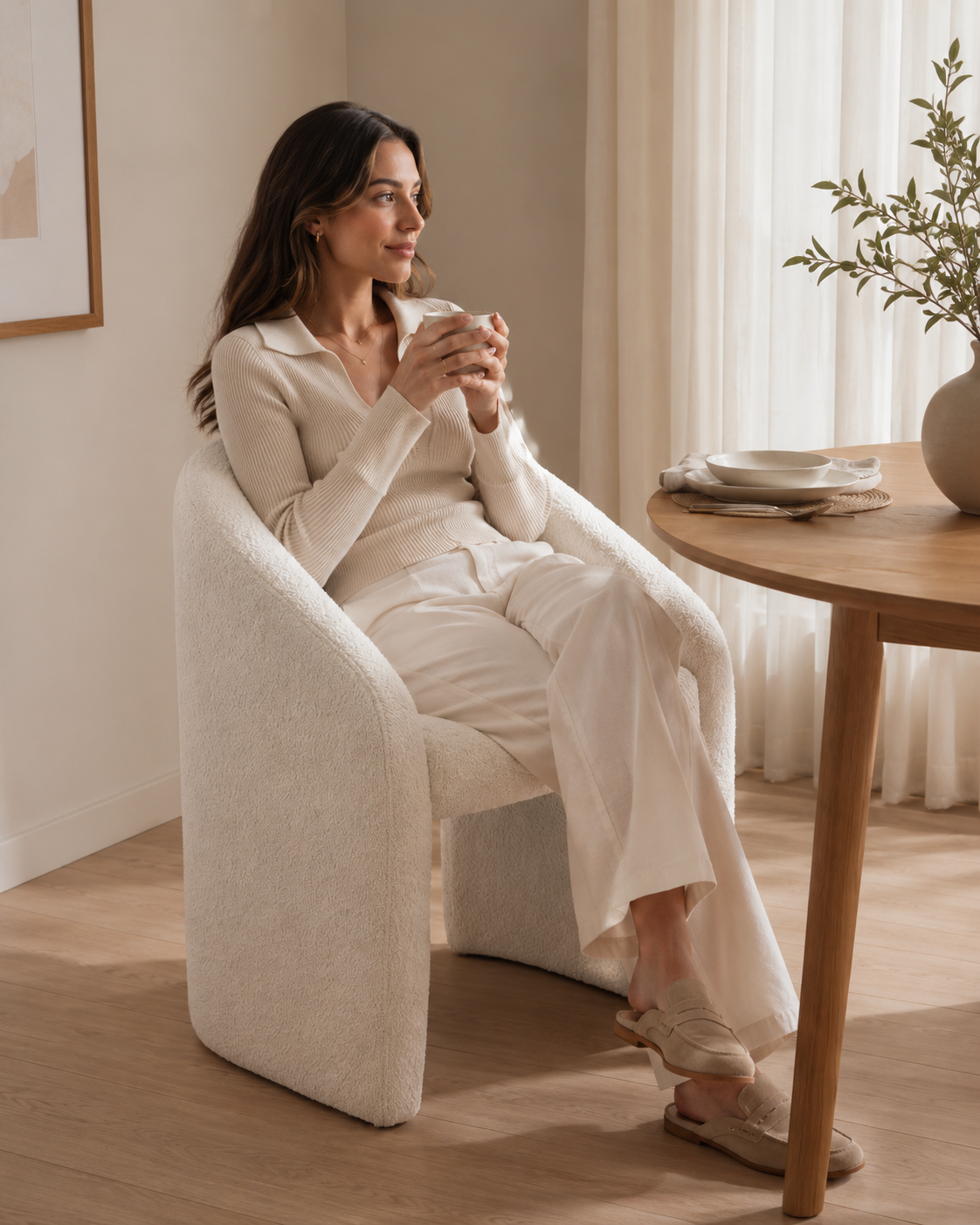 LUMI boucle dining chair by DEKATO LIVING - image 9