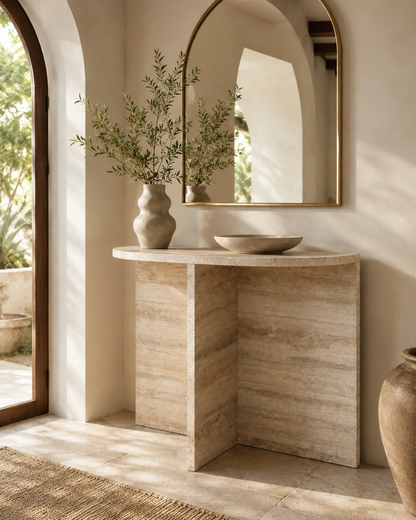 OPUS silver travertine console by DEKATO LIVING - image 8
