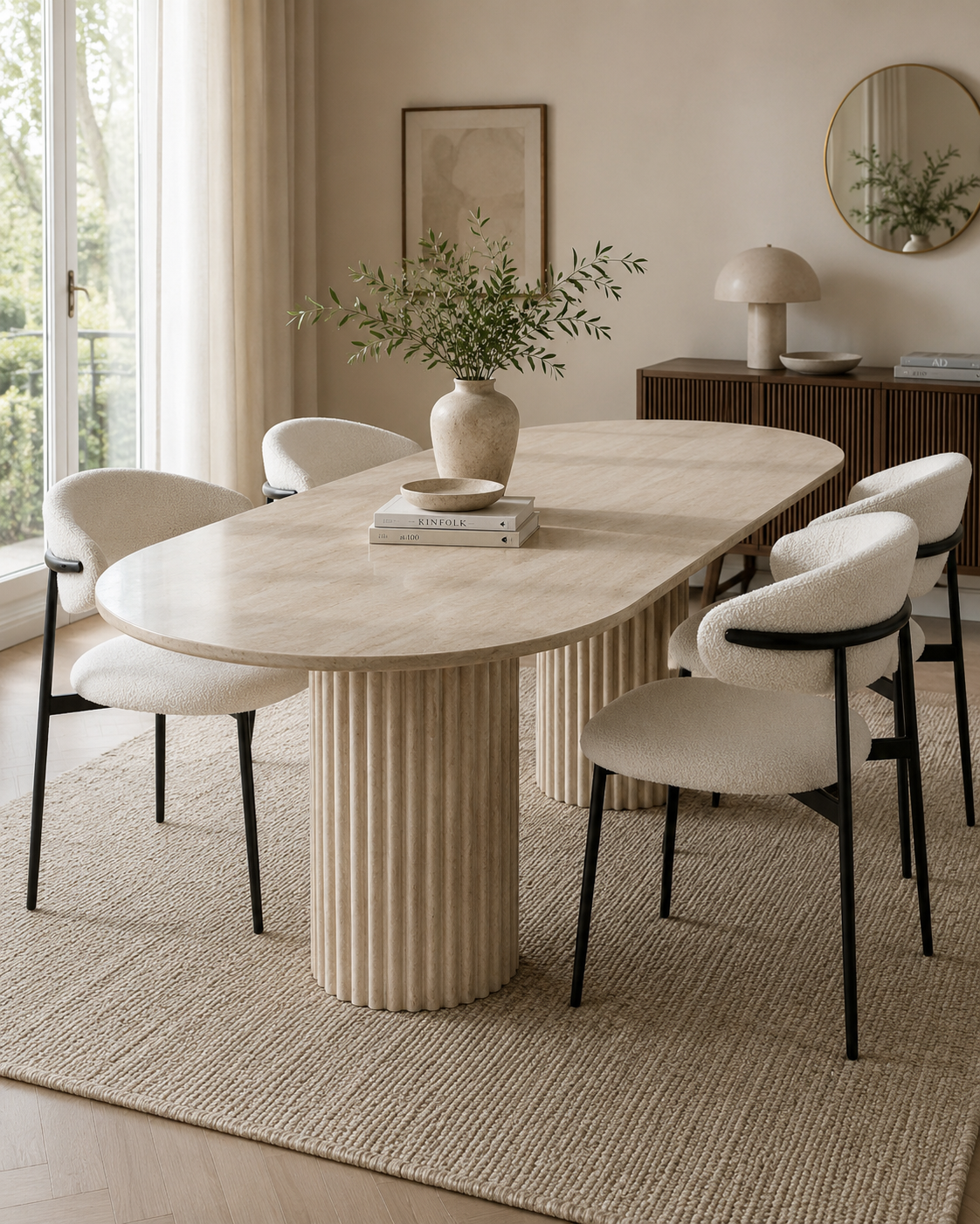 TODI travertine dining table by DEKATO LIVING - image 7