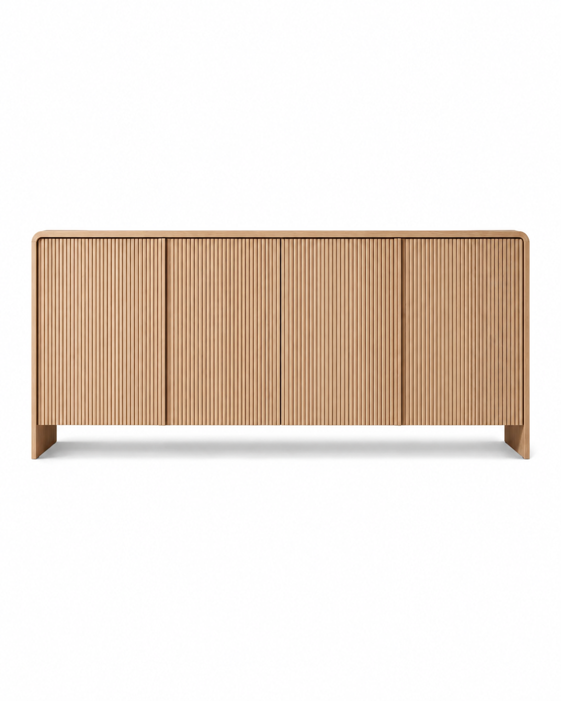 ELLE fluted sideboard by DEKATO LIVING front studio view on white background